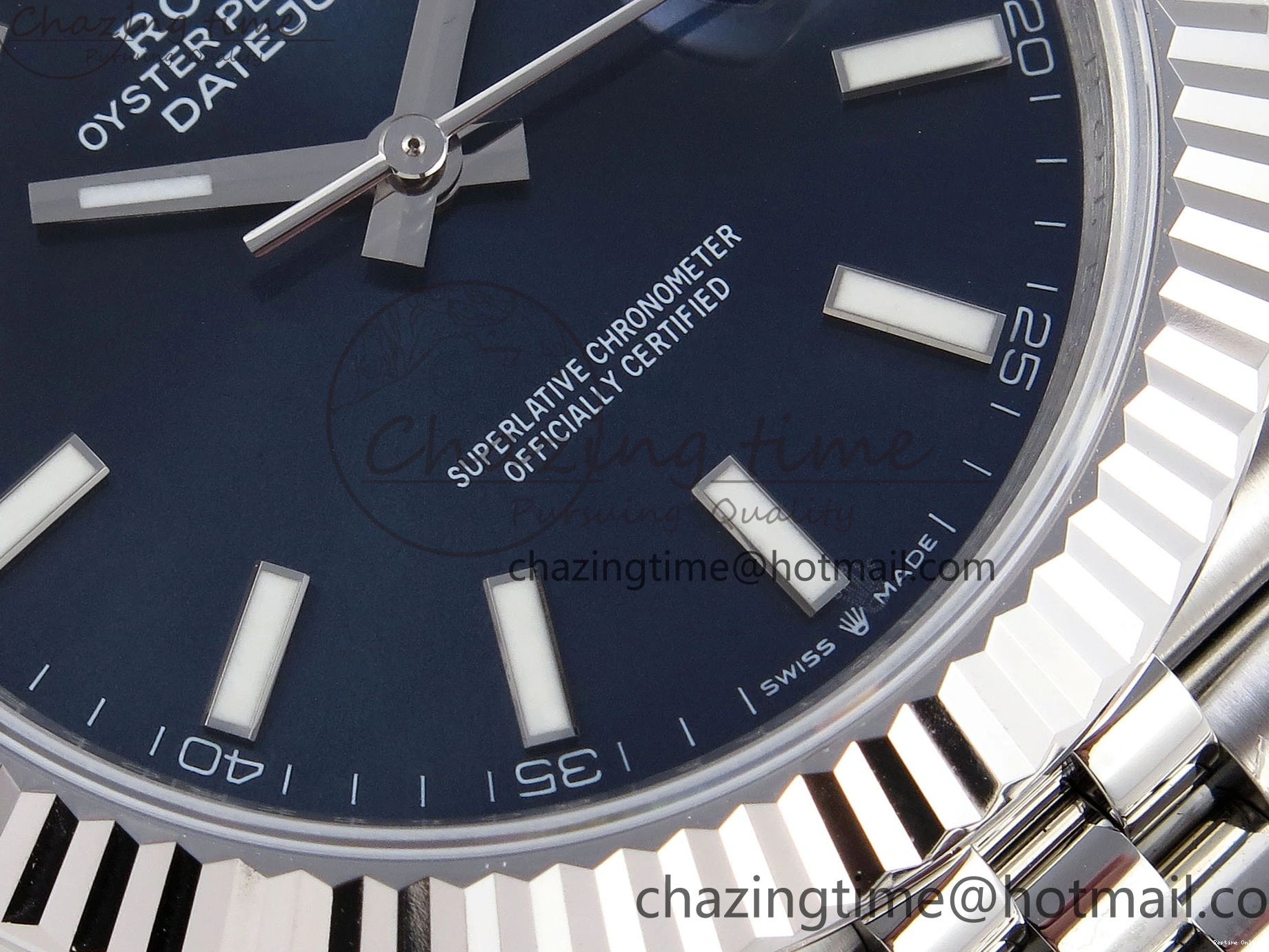 0121 DateJust 41mm 126334 904 SS ARF 1:1 Best Edition Blue Dial Sticks Markers on Jubilee Bracelet SH Unique 1864